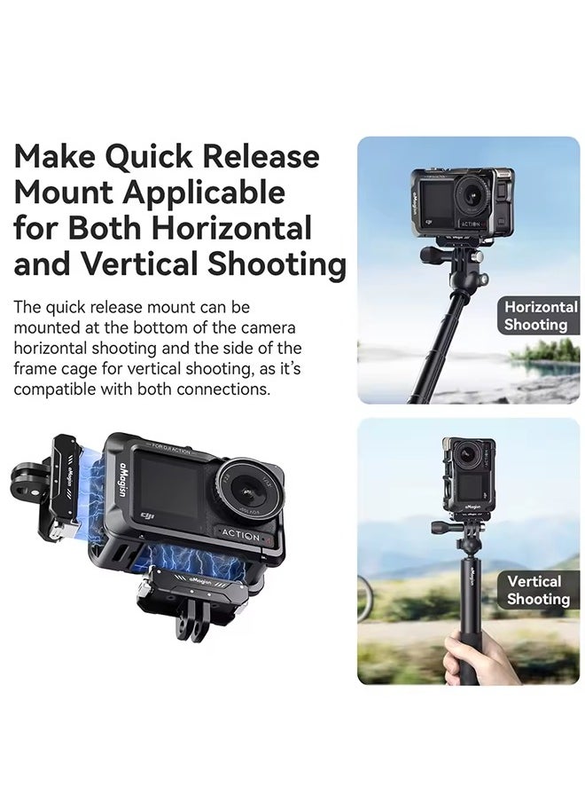 aMagisn aMagisn Aluminum Cage Quick Release Frame Metal Housing for DJI Osmo Action 5pro 5 pro 4 3 Protect Case Accessory  - Image 2