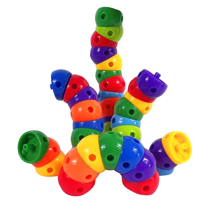 KUTOI Snap n Twist Building Toys -Wocky Blocks- 80 Pieces STEM Snap Cubes - Manipulatives for Elementary School & Preschool - Tactile Sensory Toys for Boys & Girls,Stem Toys for 3 Year Old. - Image 2