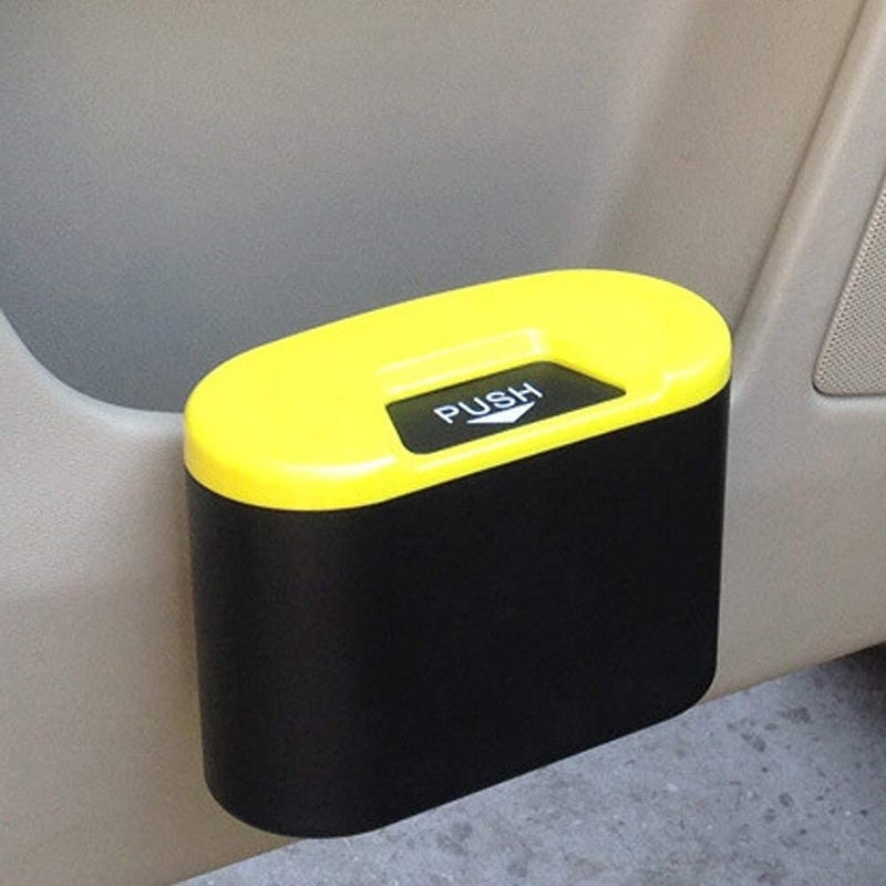 overa Car Trash Can with Lid, Mini Vehicle Trash Bin Car Dustbin Garbage Organizer, Automotive Garbage Can Bin Trash Container for Auto Cars, Home, Office (1 Pcs) - Image 1