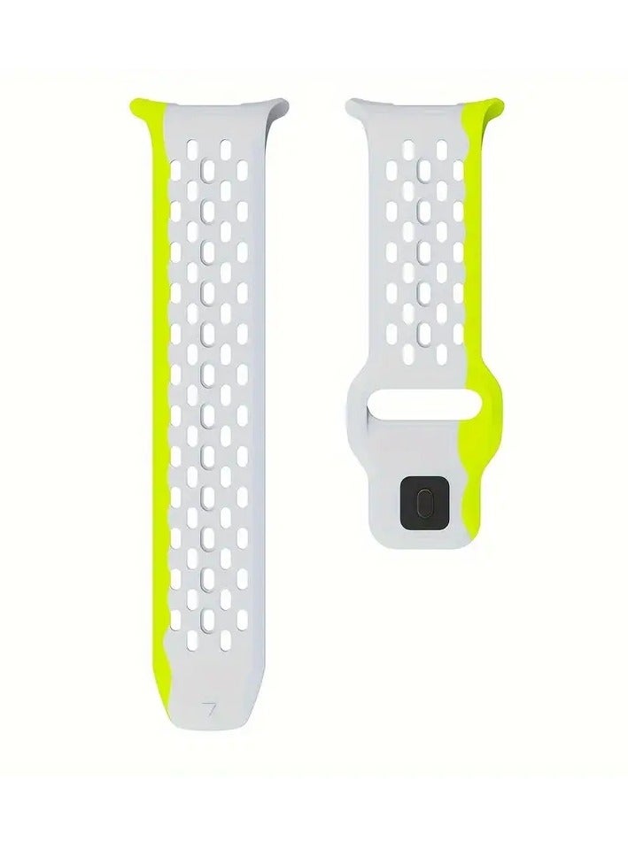 MOCOM Watch7 Ultra 47mm Band, Silicone Breathable Replacement Strap for Samsung Galaxy Watch Ultra 47mm Strap Band, Two-Color Sport Wristband Smartwatch Accessories - Image 3