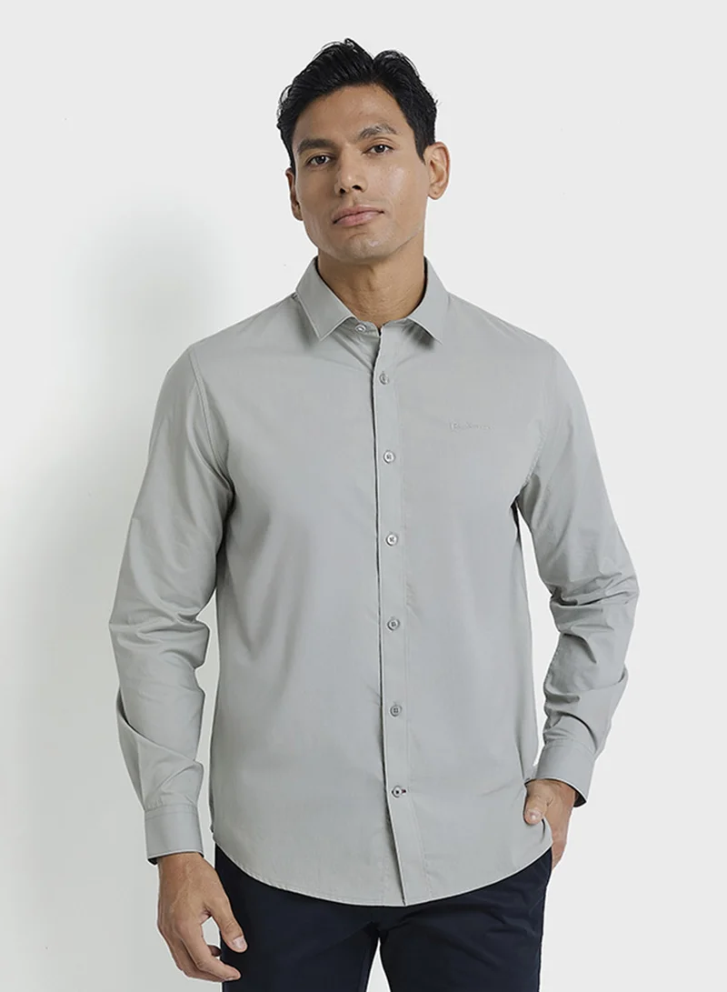 Ben Sherman Patch Pocket Long Sleeve Cotton Shirt