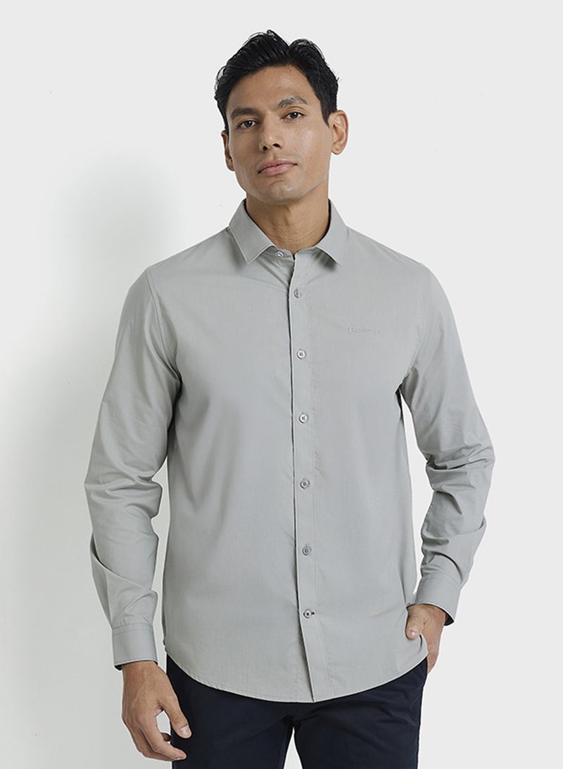 Ben Sherman Patch Pocket Long Sleeve Cotton Shirt - Image 1