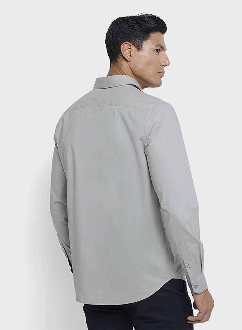 Ben Sherman Patch Pocket Long Sleeve Cotton Shirt - Image 2