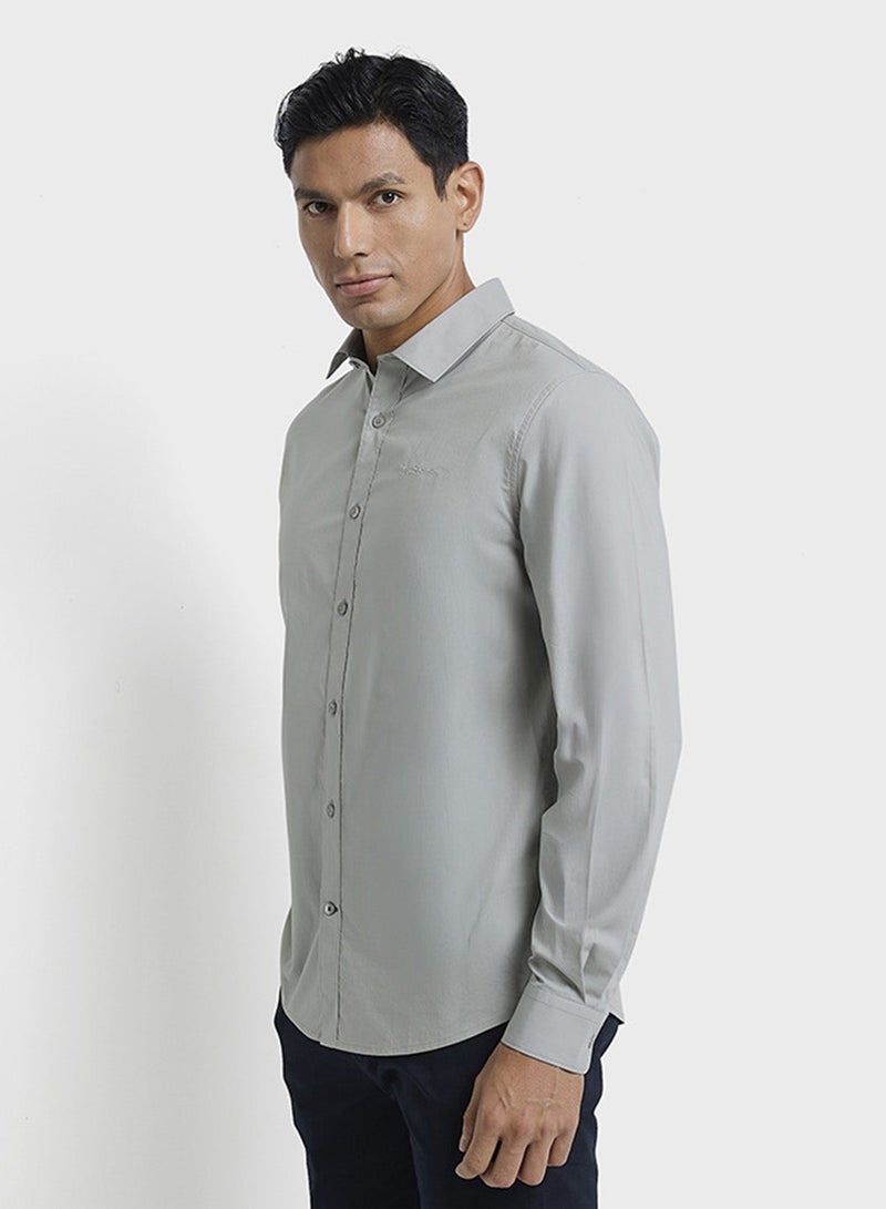 Ben Sherman Patch Pocket Long Sleeve Cotton Shirt - Image 4