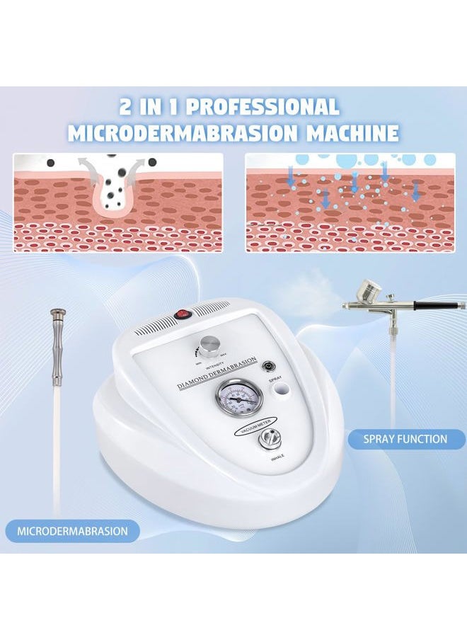Beauty Star Upgraded 2 IN1 Diamond Microdermabrasion Machine, Beauty Star Professional Diamond Dermabrasion Facial Devices System at Home, Face Pore Cleansing Tool(65-68cmHg Vcuum Suction)  - Image 2
