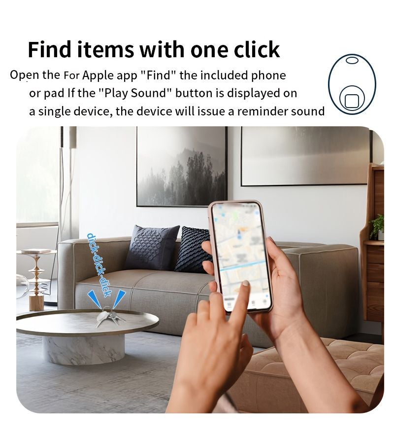 Mini Wireless Smart Tracker For Keys Bags And Pets With Real Time Tracking Long Standby Mode And One Button Return Apricot - Image 5
