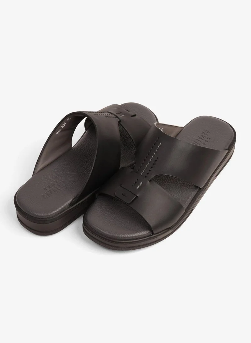 اومو كافالير UOMO CAVALIER MEN'S LEATHER SANDALS COMFORT REDEFINED BLACK
