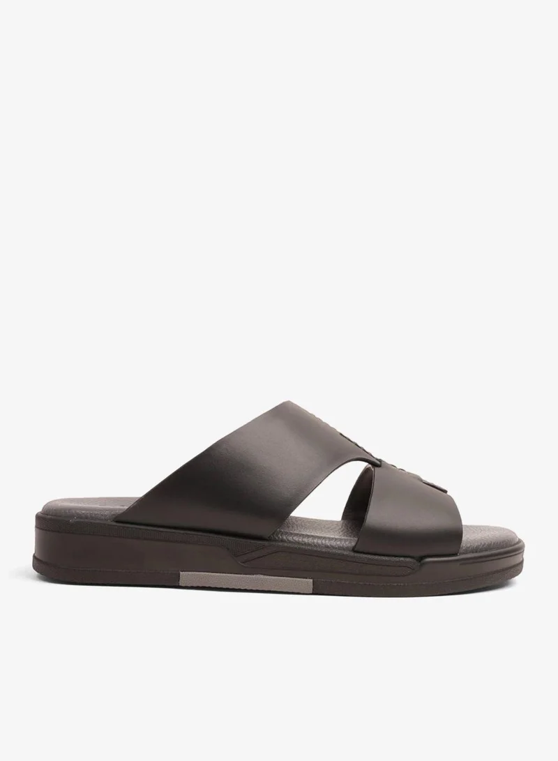 اومو كافالير UOMO CAVALIER MEN'S LEATHER SANDALS COMFORT REDEFINED BLACK