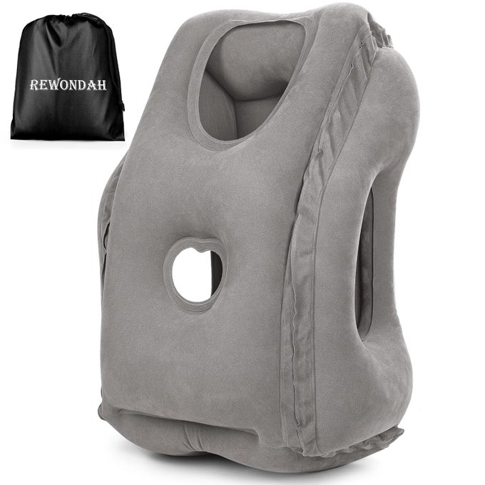 INFLATABLE TRAVEL PILLOWS FOR AIRPLANES AIRPLANE PILLOW FOR LONG FLIGHT TRAVEL PLANE PILLOW FOR AIRPLANES SLEEP SUPPORT BLOW UP FLIGHT PILLOW FOR LONG FLIGHTS TO AVOID NECK PAIN