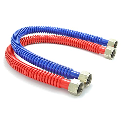 TT FLEX Flexible Stainless Steel Corrugated Water Heater Connector,Hot and Cold Color Coded,3/4" FIP x 3/4" FIP, 18" Length (2 Pack) - Image 5