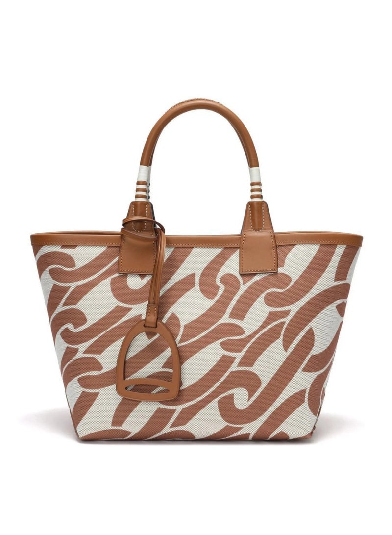 Printed Handbag with Dust Cover – Compact Women's Shoulder Bag – Stylish Everyday Purse – Size 25x23 cm – Lightweight & Fashionable Design  - Image 1