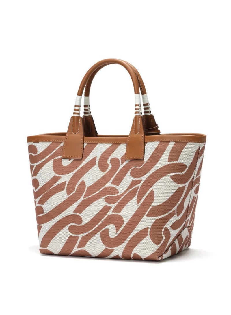 Printed Handbag with Dust Cover – Compact Women's Shoulder Bag – Stylish Everyday Purse – Size 25x23 cm – Lightweight & Fashionable Design  - Image 2