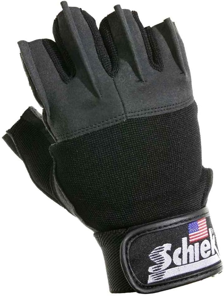 Schiek Platinum Gel Lifting Gloves - Large Size for Weightlifting