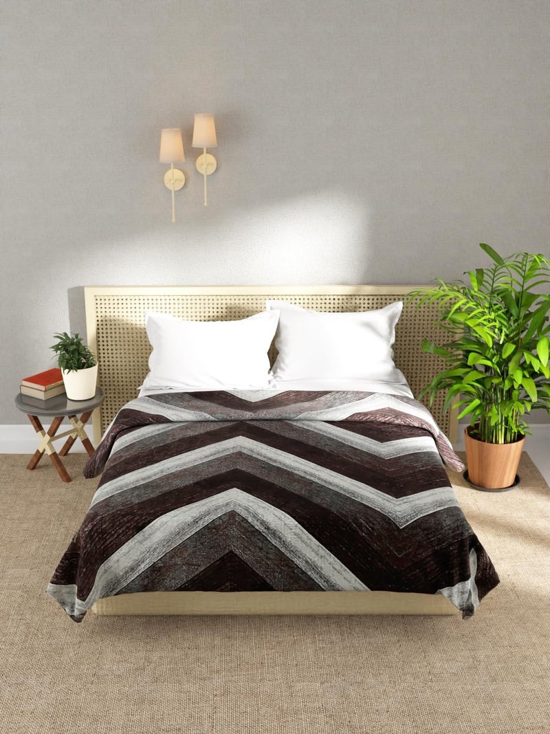 KOPA KOPA Ultra Soft Microfiber Double Bed Ac Blanket -1pc Double Size (Nautical) | 100% Teddy Bear Soft Reversible Lightweight | Bed Ac Blanket/Quilt/Duvet for All Weather Abstract-Grey - Image 1