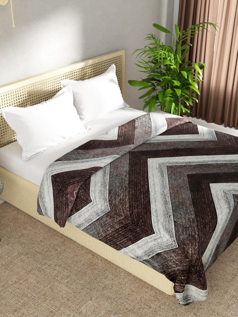 KOPA KOPA Ultra Soft Microfiber Double Bed Ac Blanket -1pc Double Size (Nautical) | 100% Teddy Bear Soft Reversible Lightweight | Bed Ac Blanket/Quilt/Duvet for All Weather Abstract-Grey - Image 3