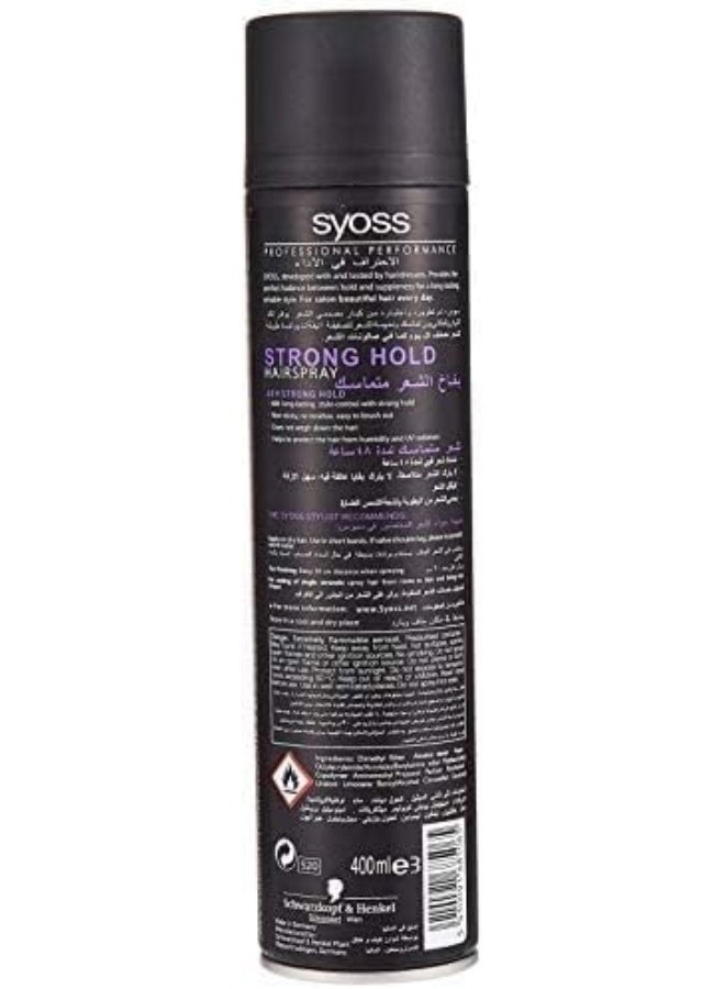 Syoss Strong Hold Hairspray, 400 ml - Image 2