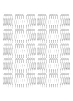 Cinaci Cinaci 30pcs Small DIY Plain Blank Craft Silver Metal Hair Side Combs Slides 5 Teeth Wedding Bridal Veil Combs Headpieces French Twist Bun Hair Clips for Women Flower Girls Brides Silver30 Pack 