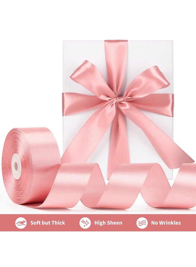 Mauproy 1-1/2 Inch Wide Rose Gold Satin Ribbon, 50 Yards Solid Polyester Fabric Ribbon for Roses Making, Gift Wrapping, Graduation, Wedding Decorations, Crafts, Bows - Image 3