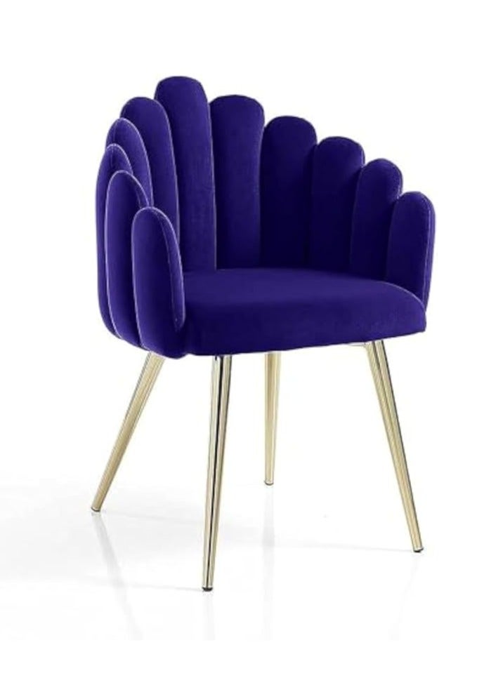 Poppins Home Poppins HOME  Accent Chair Luxury Design Cozy Velvet Chair Saloon Chair Living Room Chair (Blue)  - Image 1