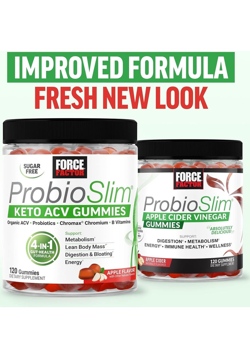 Force Factor ProbioSlim Keto ACV Gummies, Organic Apple Cider 120 Gummies 4 months supply - Image 2