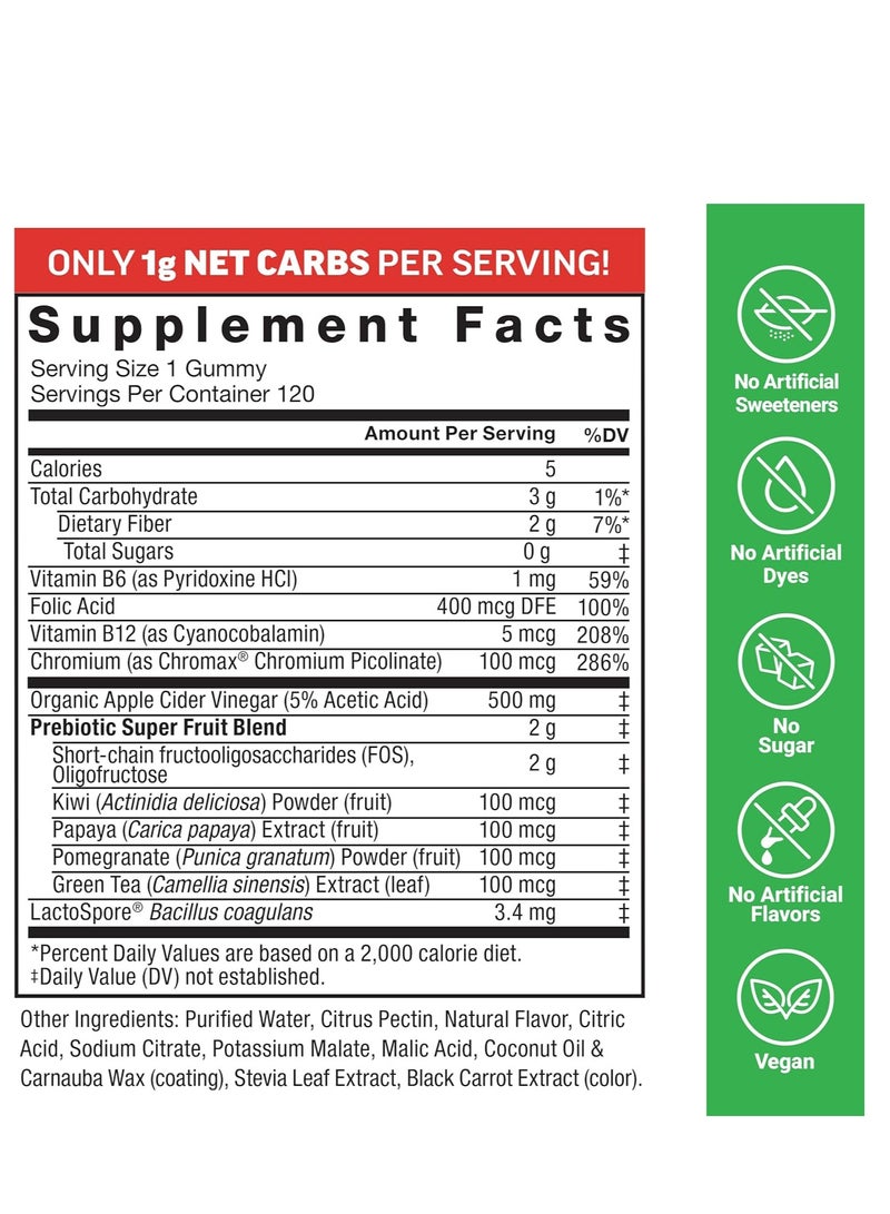 Force Factor ProbioSlim Keto ACV Gummies, Organic Apple Cider 120 Gummies 4 months supply - Image 3