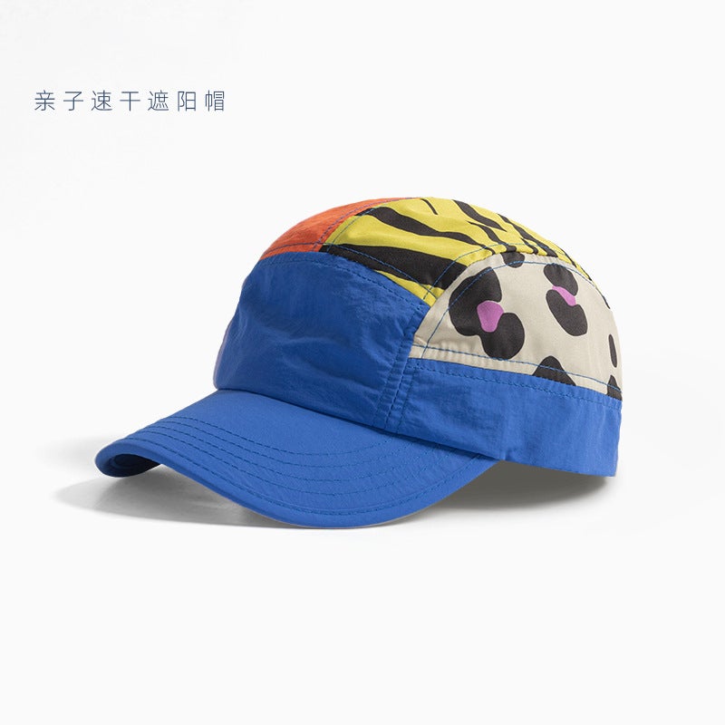 Stylish Children'S Baseball Cap Leopard Print Fashion Fashion Quick-Drying Duck Tongue Hat Summer Outdoor Parent-Child Sun Protection Sun Hat - Image 3