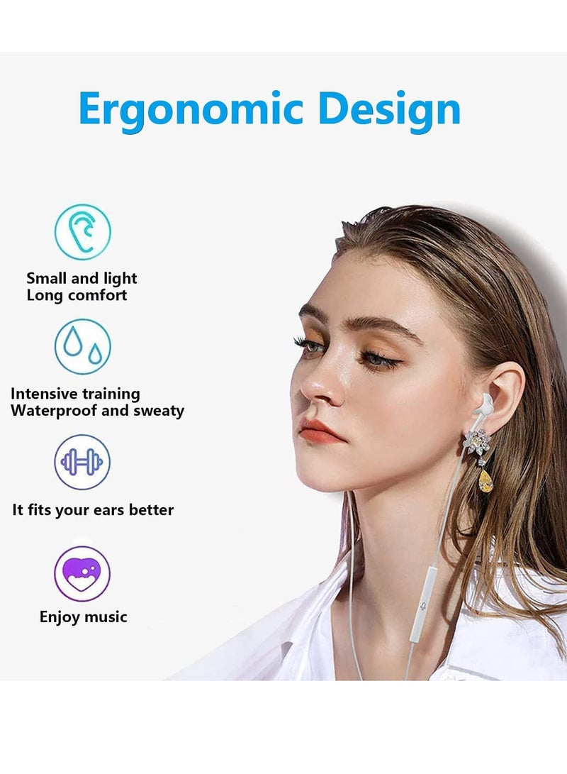 Wired Lightning Earphones with Mic & Volume Control | In-Ear Stereo Headset Compatible with iPhone 13, 13 Mini, SE, 12, 12 Pro Max, 11, X, 8, 7 | High Clarity Sound | All iOS Devices Supported