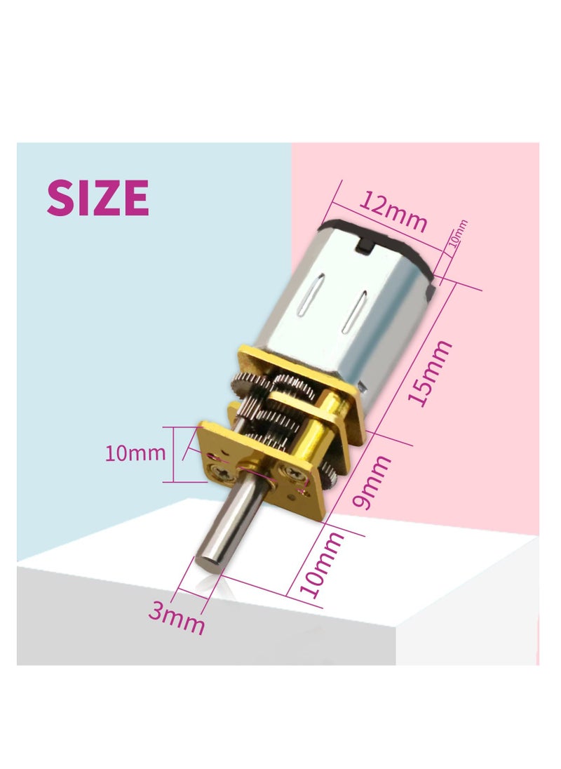 Micro DC Geared Electric Motor, 2 Pcs DC 3V 30RPM, GA12-N20 Mini Deceleration Gear Reduction Motors, for RC Car, Robot Model, DIY Engine Toys - pzsku/Z9BD0FA2A1616BEACBA14Z/45/_/1717031432/97fa6835-3a4a-4a63-817b-7e8a0675b1c9