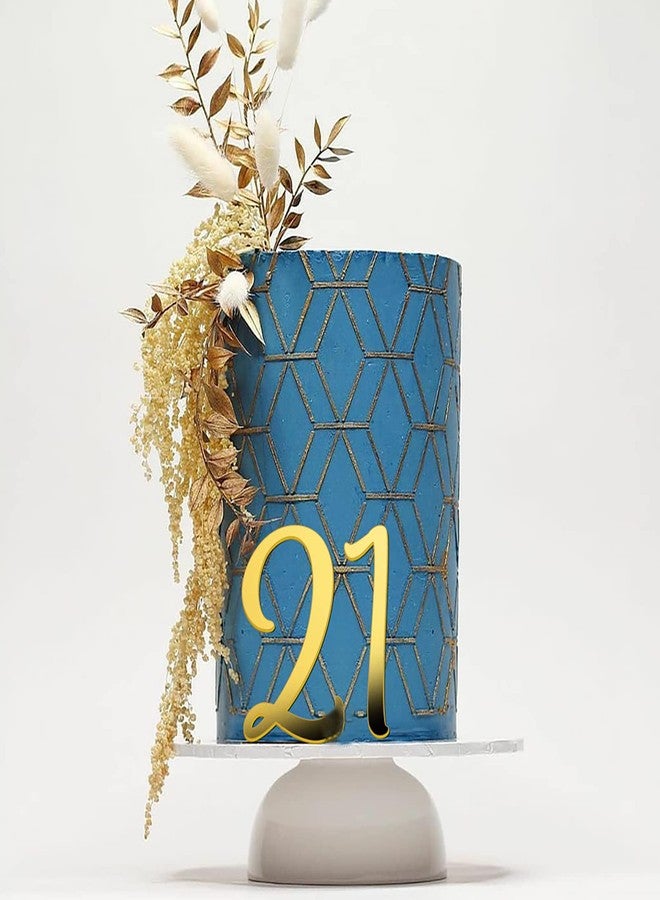 Hazyore Large Acrylic Cake Numbers Topper, 3.5 inch 0-9 Numbers Happy Birthday Cake Topper Gold Acrylic Wedding Party Cupcake Toppers for Birthday Party Wedding Anniversary Decorations - Image 5