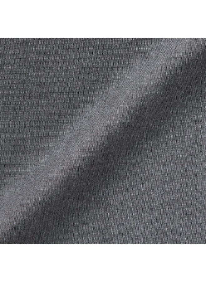 MUJI Muji Men's Lyocell Front Open Flat Angle Pants Fae43c4a Dark Gray M  - Image 4