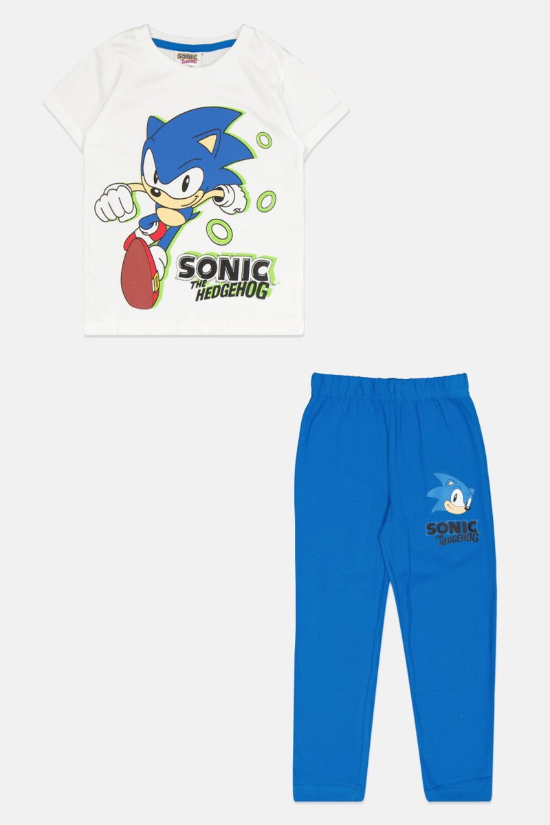 SONIC Kids Boy 2 Pieces The Hedgehog Pajama Set, Multicolor - Image 1