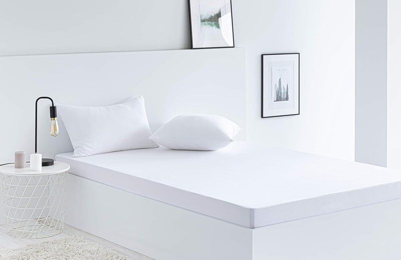 Todocama غطاء مرتبة مقاوم للماء من تودوكاما، مقاس 90 سم × 190 سم، أبيض - Image 2