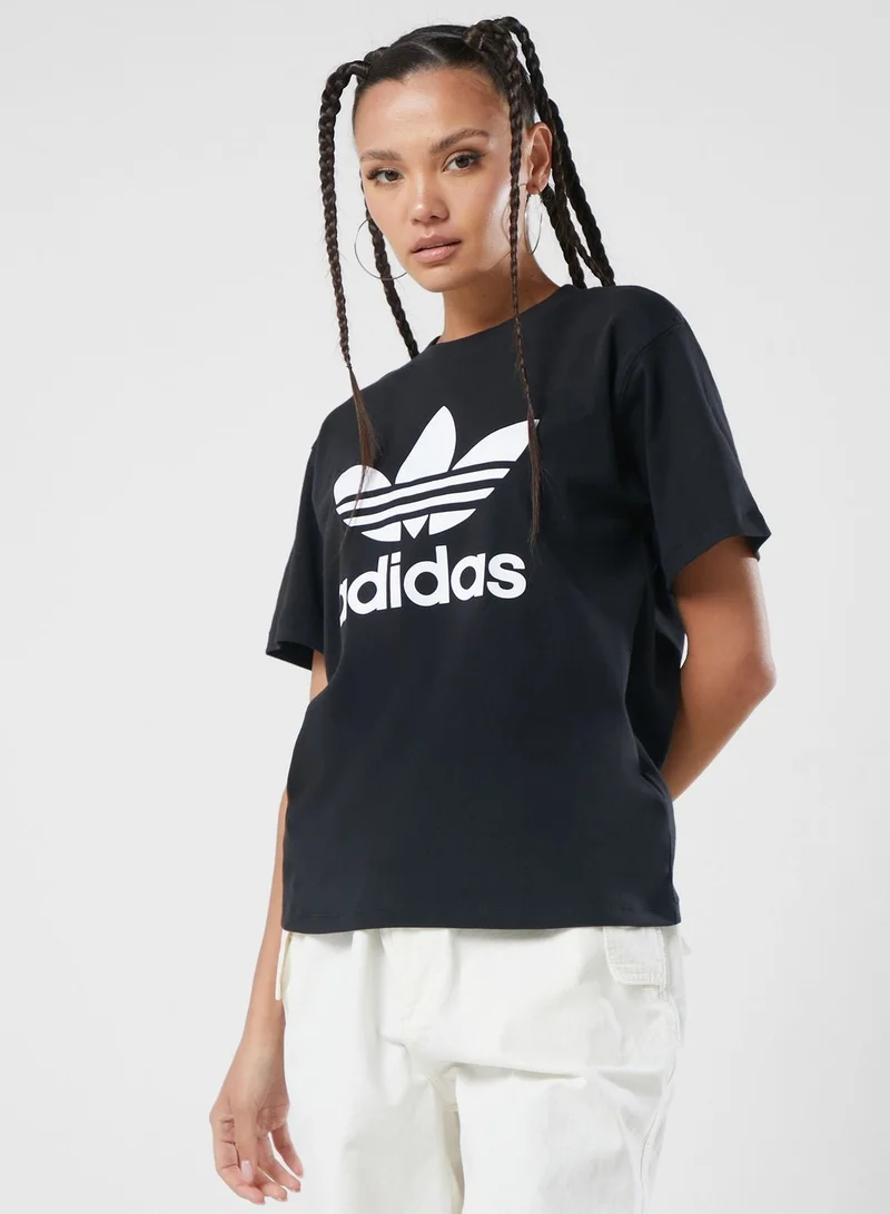 Adidas TREFOIL TEE Black Originals Women T-SHIRTS