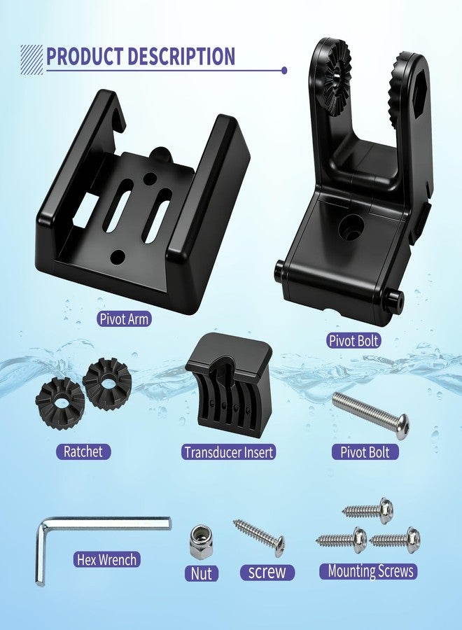 Vanshly 7400931 XNT Transducer Bracket, Transducer Mounting Plate for MHX XNT Model Transducers, Transom Mounting Hardware Kit Compatible with MHX XNT Transducer Mount. - Image 3