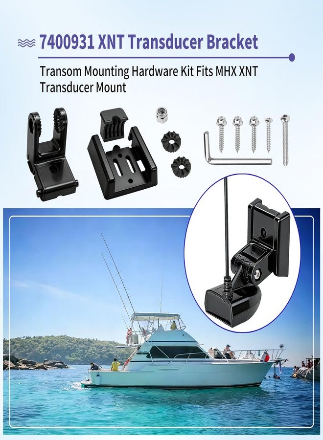 Vanshly 7400931 XNT Transducer Bracket, Transducer Mounting Plate for MHX XNT Model Transducers, Transom Mounting Hardware Kit Compatible with MHX XNT Transducer Mount. - Image 2