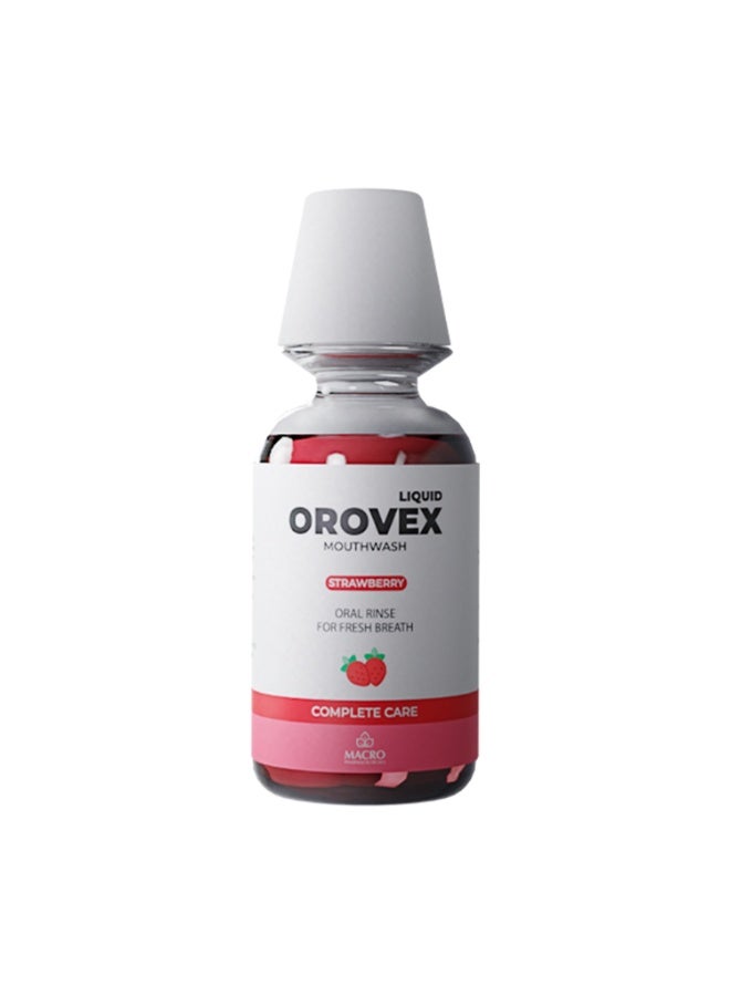 Orovex Liquid Mouthwash strawberry Flavor - 250ml