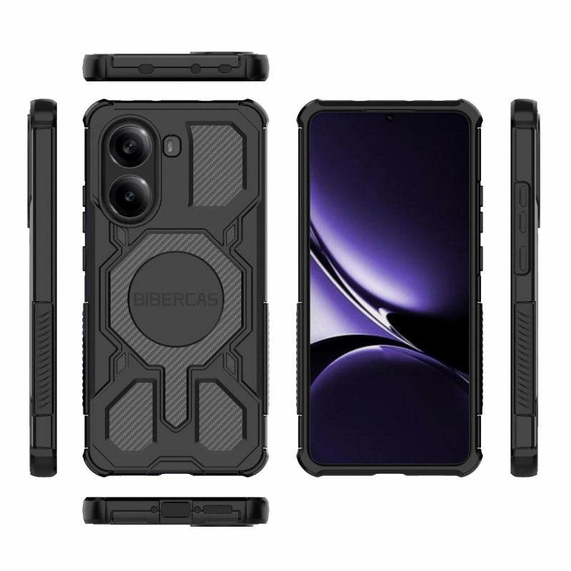 BIBERCAS For Redmi Turbo 4 Real Color Series Magsafe Shockproof Phone Case(Black) - Image 2