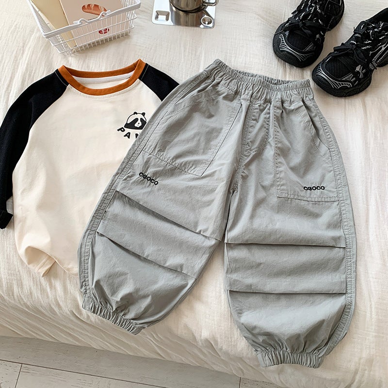 Boys Summer Pants Children Summer Thin Sports Anti-Mosquito Casual Trousers Boys Korean Style Baby - Image 1
