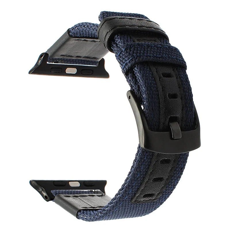 Bluejw Replacement 20mm/22mm Nylon Leather Watch Strap for Samsung Galaxy Watch, Huawei GT2 Pro, Jeep S3, Xiaomi Smart Watch – Durable Comfortable Band Compatible with 20mm & 22mm Lugs - Image 1