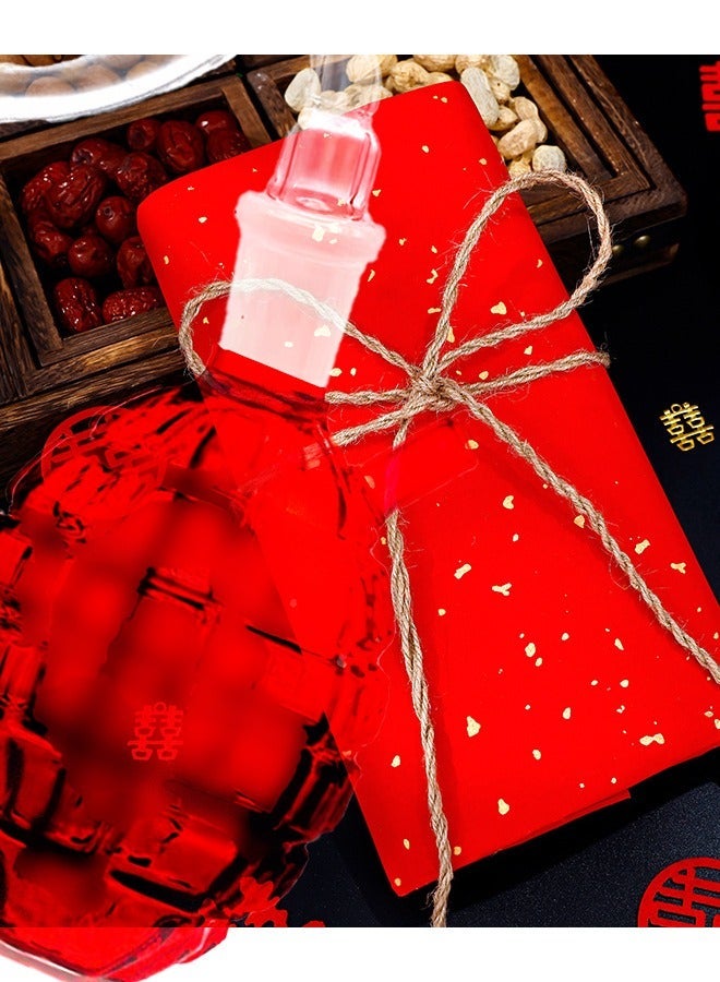 Red heat-resistant glass oil lamp