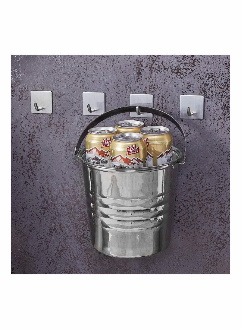 5 Pcs Self Adhesive Hooks Stick on Holder for Tea Towel Robe Coat Kitchen Bathrooms Stainless Steel Sticky Wall Waterproof and Rustproof - Image 4