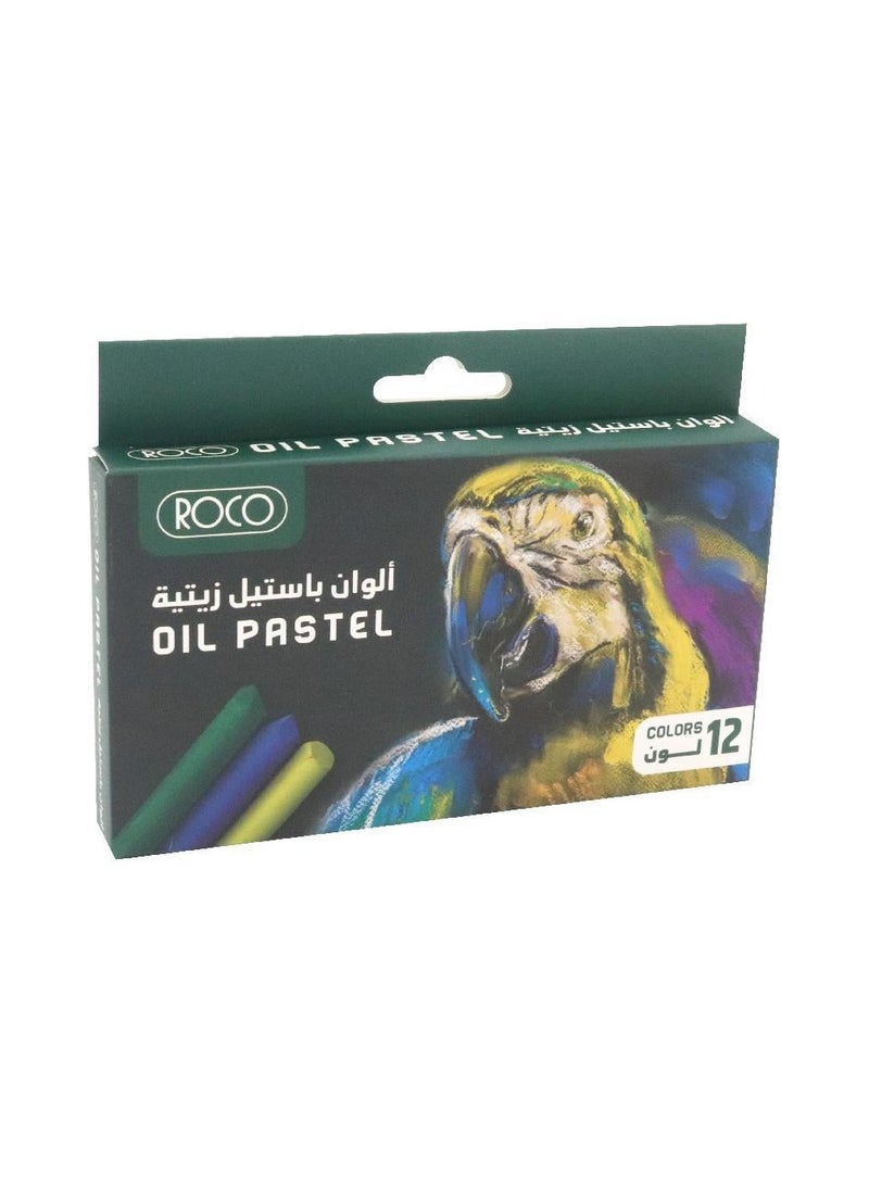 ROCO ألوان باستيل زيتية أساسية من روكو، عبوة من 12 لونًا - Image 1