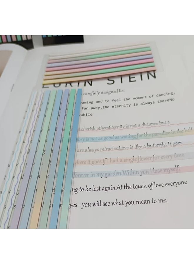 160 Pcs Wave Label Blue Clear Sticky Tabs Reusable Page Markers For Books Annotation - Image 5