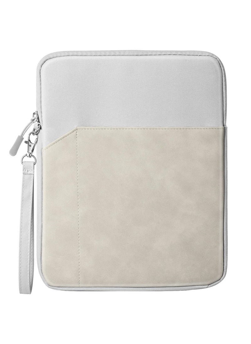 9-11 Inch Tablet Sleeve Bag Carrying Case for iPad Pro 11 2021-2018, Air 5/4 10.9, 10.2, Galaxy Tab A8 10.5, Tab S8 11", Surface Go 2, 1, Protective with Pocket, Light Gray  - Image 1