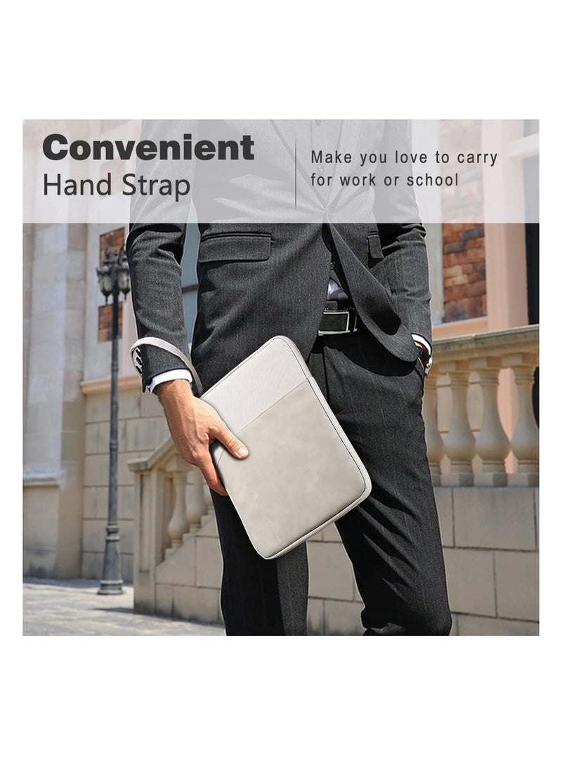 9-11 Inch Tablet Sleeve Bag Carrying Case for iPad Pro 11 2021-2018, Air 5/4 10.9, 10.2, Galaxy Tab A8 10.5, Tab S8 11", Surface Go 2, 1, Protective with Pocket, Light Gray  - Image 5