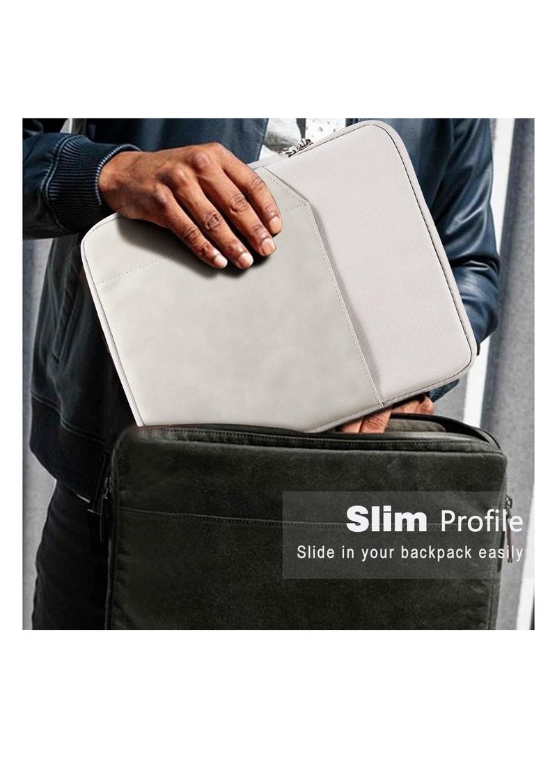 9-11 Inch Tablet Sleeve Bag Carrying Case for iPad Pro 11 2021-2018, Air 5/4 10.9, 10.2, Galaxy Tab A8 10.5, Tab S8 11", Surface Go 2, 1, Protective with Pocket, Light Gray  - Image 4