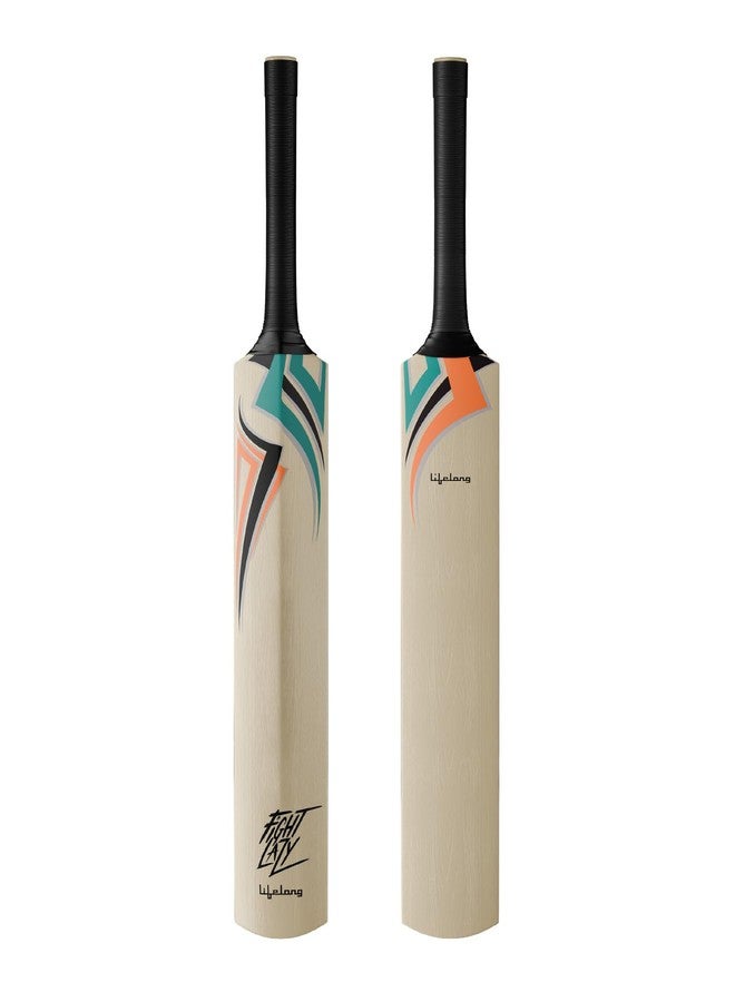 Lifelong Kids Wooden Cricket Bat | Lightweight & Easy to Swing | Durable Poplar Wood | Soft Rubber Grip for Comfort | Perfect for Boys & Girls Learning Cricket - Image 1