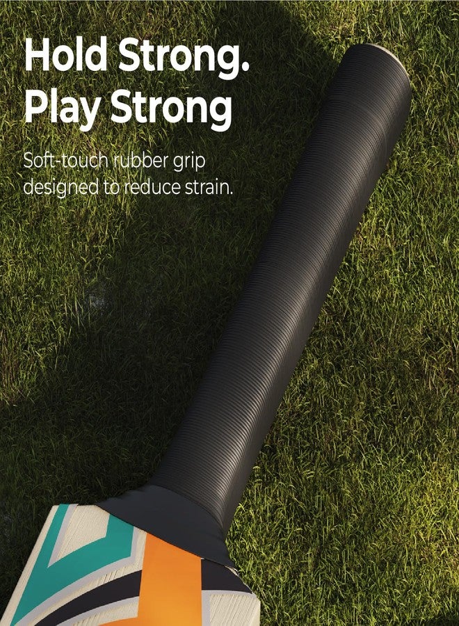 Lifelong Kids Wooden Cricket Bat | Lightweight & Easy to Swing | Durable Poplar Wood | Soft Rubber Grip for Comfort | Perfect for Boys & Girls Learning Cricket - Image 3