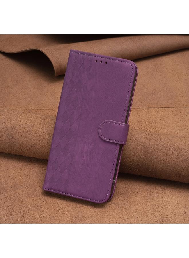 Zaboon Case For iPhone 13 Pro Max Plaid Embossed Leather Phone Case - Image 2