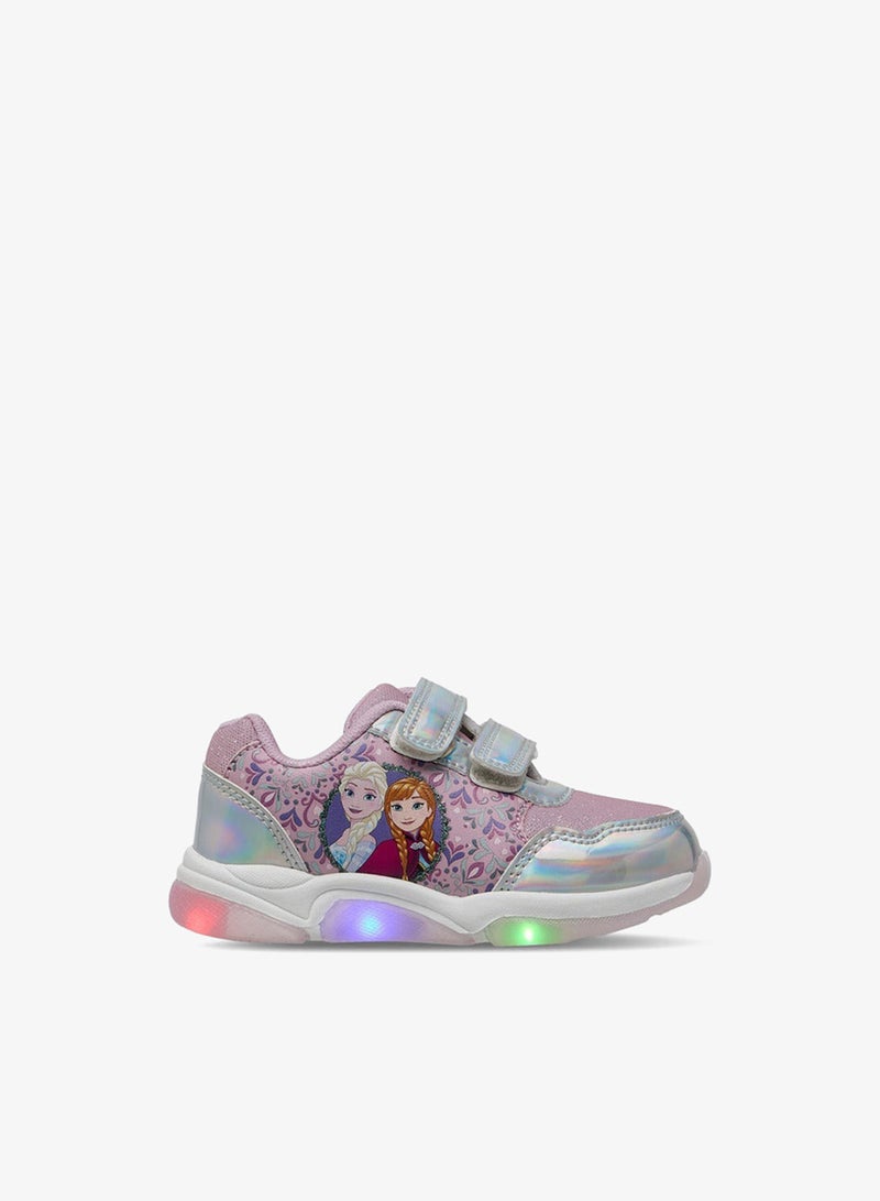 Barbie Girls Printed Light-Up Sneakers with Hook and Loop Closure - Image 4